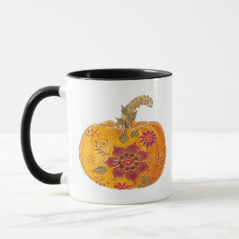 Fall Pumpkin mit Blume Tasse