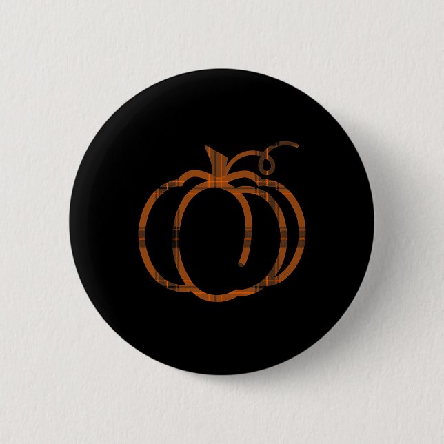 Fall Pumpkin Niedlicher Erntedank Herbst Buffalo P Button (Vorderseite)