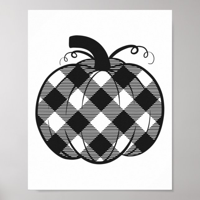 Fall Pumpkin Niedlicher Erntedank Herbst Buffalo P Poster (Vorne)