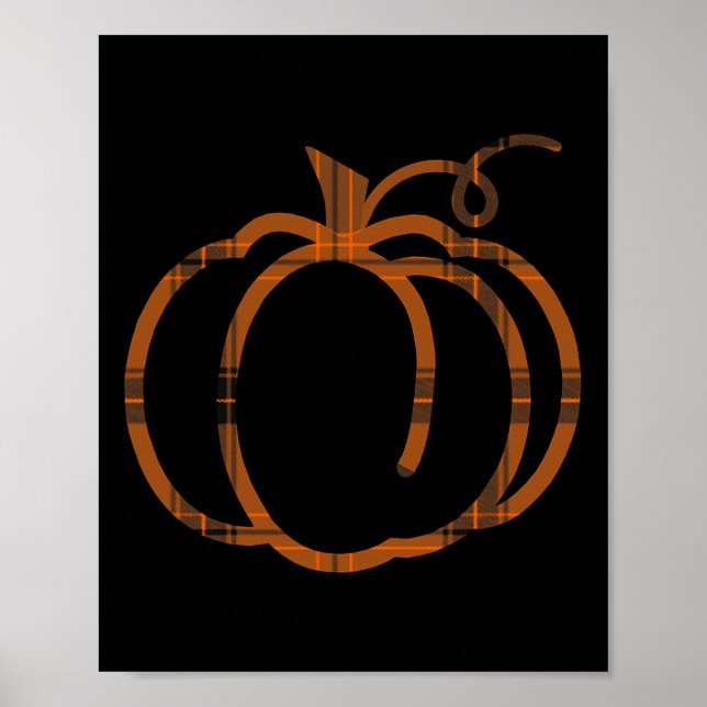 Fall Pumpkin Niedlicher Erntedank Herbst Buffalo P Poster (Vorne)