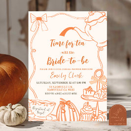 Fall Pumpkin Orange Scribble Hand gezogen nach Einladung