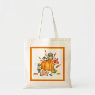 Fall Pumpkin owl and frog Tragetasche