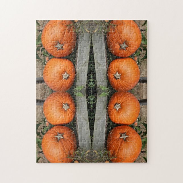 Fall Pumpkin Pair Abstrakt Puzzle (Vertikal)