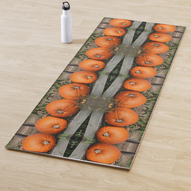 Fall Pumpkin Pair Abstrakt Yogamatte (Beispiel)