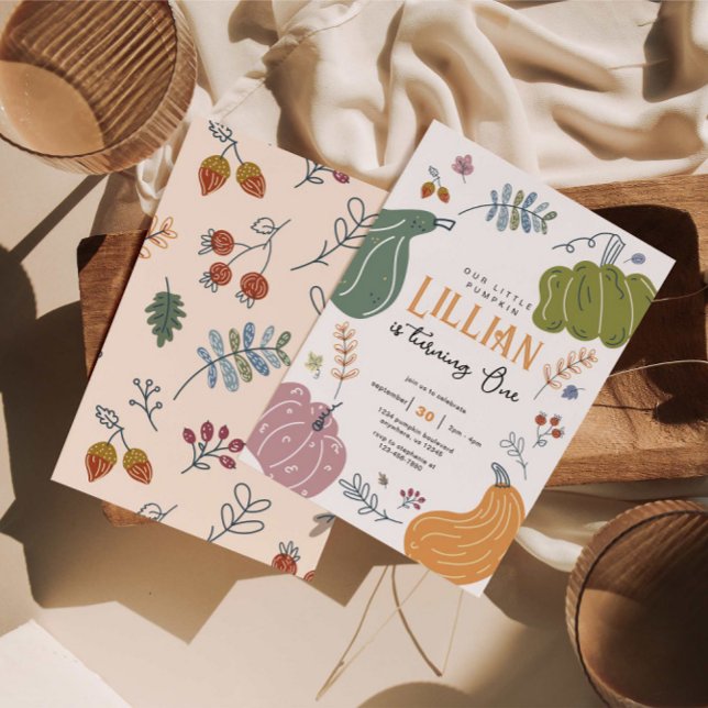 Fall Pumpkin Patch Geburtstag Einladung (Von Creator hochgeladen)