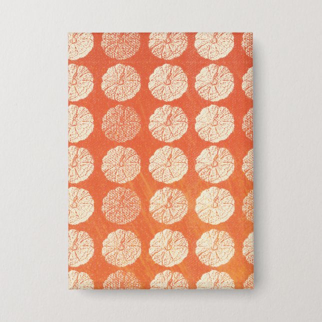 Fall Pumpkin Pattern Button (Vorderseite)