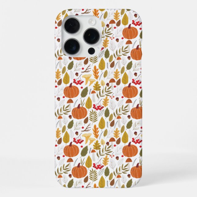 Fall Pumpkin Pattern iPhone Hülle (Rückseite)