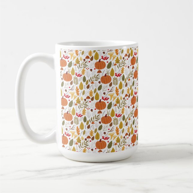Fall Pumpkin Pattern Kaffeetasse (Links)