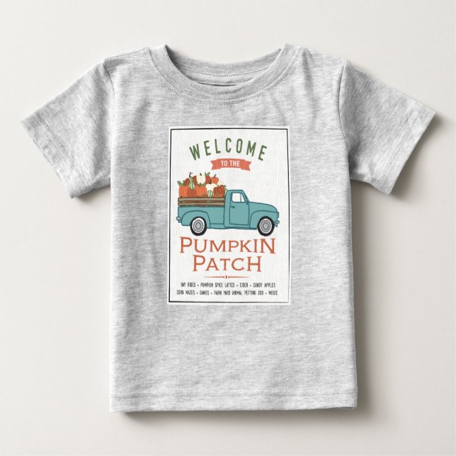 Fall Pumpkin-Pflaster Baby T-shirt (Vorderseite)