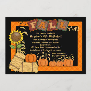 Fall Pumpkin Picking Party Einladung