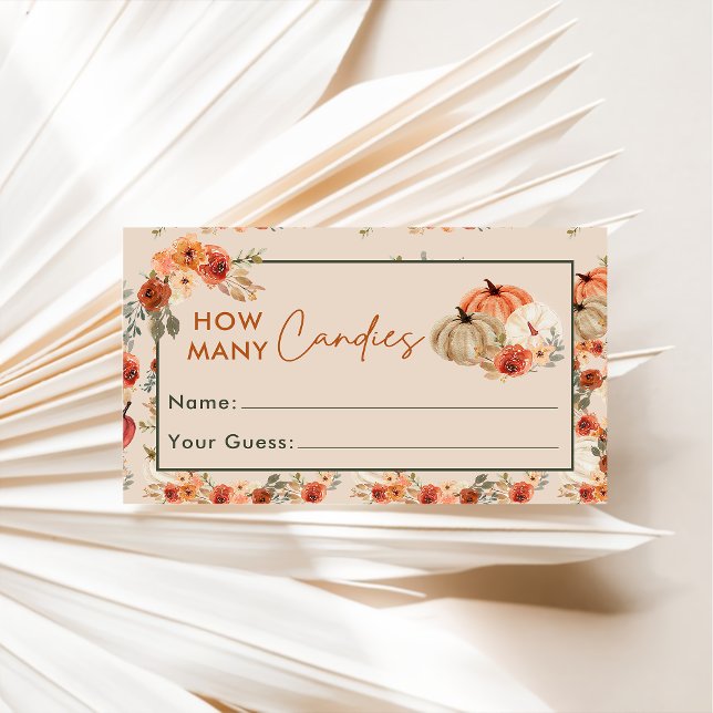 Fall Pumpkin Rate Wie viele Candies Game Card Begleitkarte (Von Creator hochgeladen)