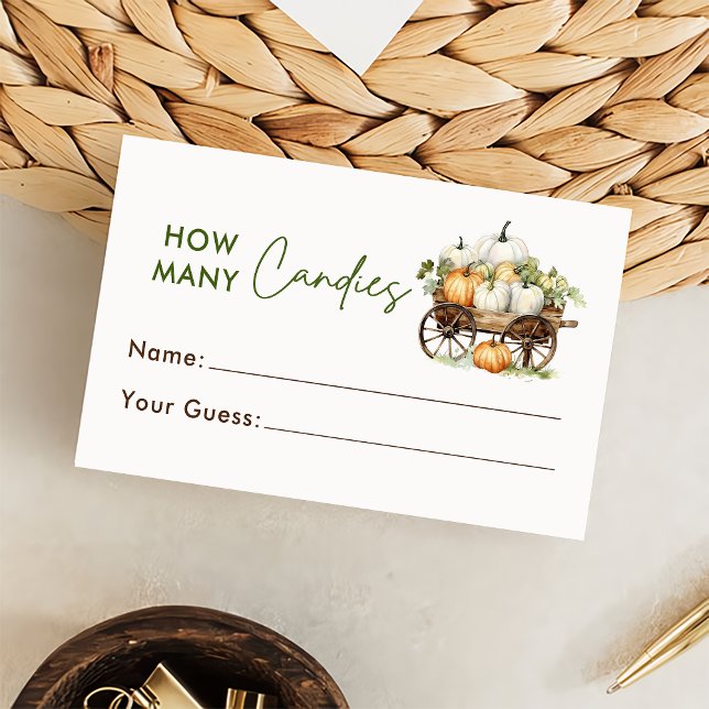 Fall Pumpkin Rate Wie viele Candies Game Card Begleitkarte (Von Creator hochgeladen)