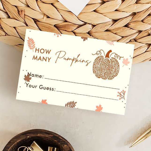 Fall Pumpkin Rate Wie viele Pumpkins Game Card Begleitkarte (Von Creator hochgeladen)