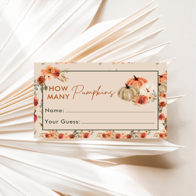 Fall Pumpkin Rate Wie viele Pumpkins Game Card Begleitkarte (Von Creator hochgeladen)