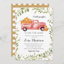 Fall Pumpkin Red Truck Kinderdusche