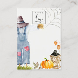 Fall Pumpkin Scarecrow Logo Blank Juwelier Display Visitenkarte