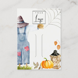 Fall Pumpkin Scarecrow-Logo-Haarpin-Clip-Display Visitenkarte