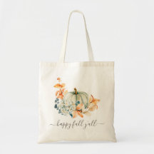 Fall Pumpkin Shopping Tote Bag