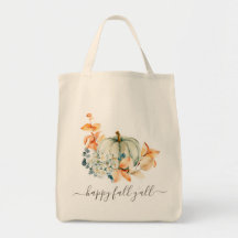 Fall Pumpkin Shopping Tote Bag