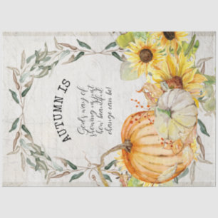 Fall Pumpkin Sonnenblume Wasserfarbe Blumendekoupa Seidenpapier