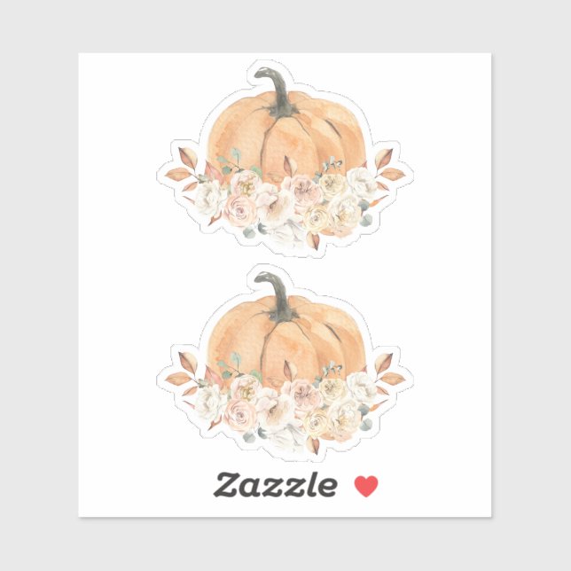 Fall Pumpkin Sticker | Boho Pumpkin Baby Dusche (Blatt)