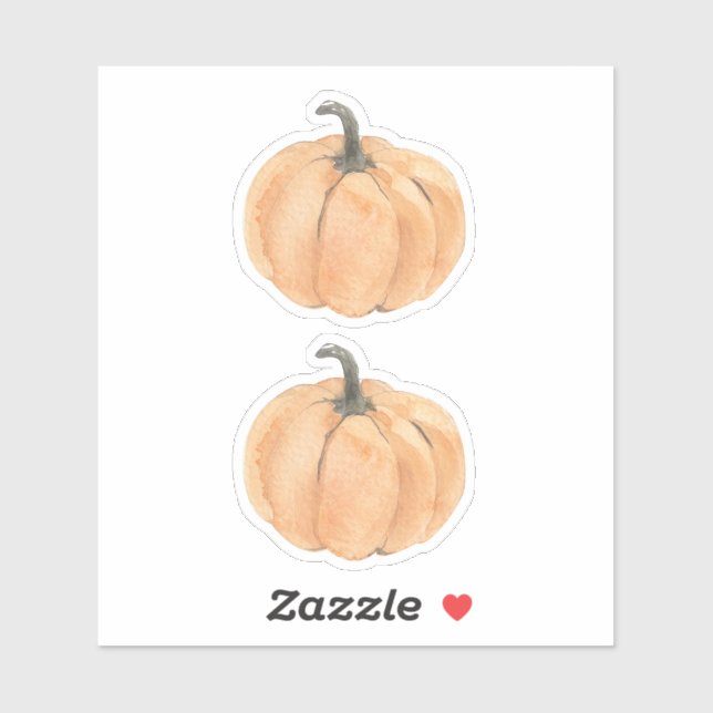 Fall Pumpkin Sticker | Little Pumpkin Baby Shower (Blatt)