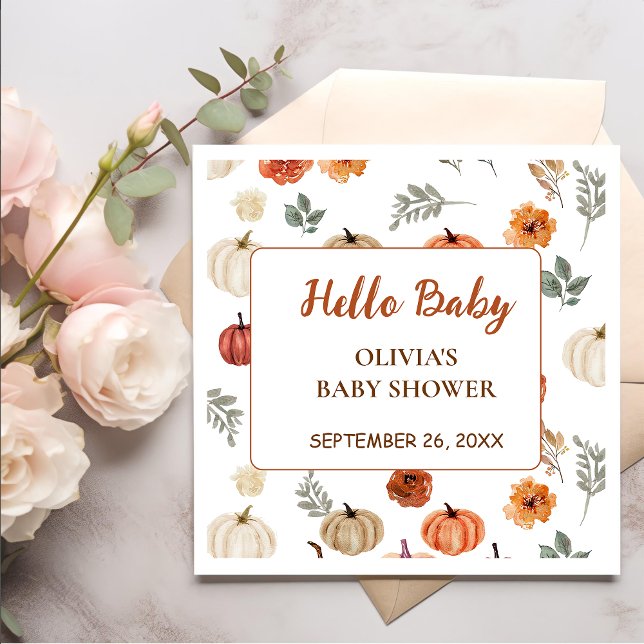 Fall Pumpkin Sunflower Serviette (Von Creator hochgeladen)