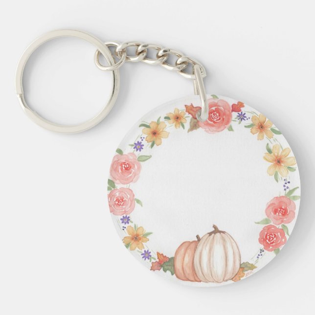 Fall Pumpkin Trio Schlüsselanhänger (Vorderseite)