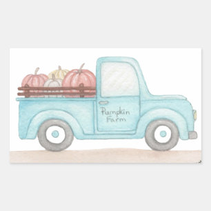 Fall Pumpkin Truck Rechteckiger Aufkleber
