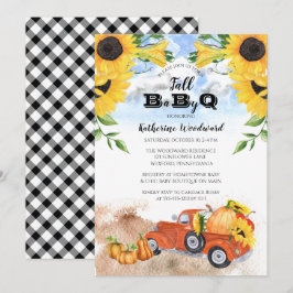 Fall Pumpkin Truck | Sonnenblumen Baby GRILLEN Dus Einladung