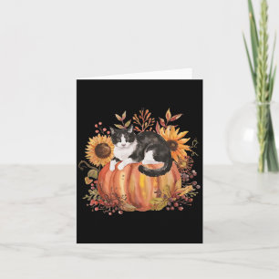 Fall Pumpkin Tuxedo Cat Sonnenblume Erntedank Sok Karte