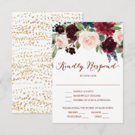 Fall Pumpkin Wedding RSVP Card Einladung