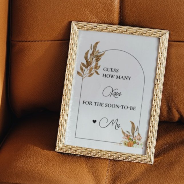 Fall Pumpkin wie viele Küsse Brautparty Poster (Von Creator hochgeladen)