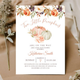 Fall Pumpkin zwei kleine Pumpkin Baby Dusche Einladung