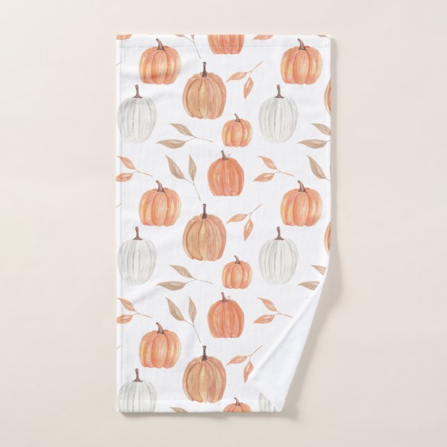 Fall Pumpkins & Blätter Handtuch (Handtuch)