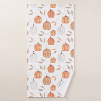 Fall Pumpkins & Blätter Handtuch Badehandtuch
