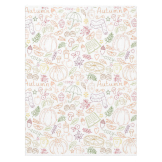 Fall Pumpkins, Blätter & Warm Vibes Tischdecke