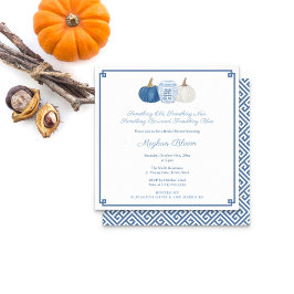 Fall Pumpkins Etwas Blue Chic Brautparty Einladung