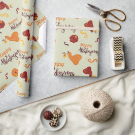 Fall Pumpkins glückliche Danksagungen Geschenke da Geschenkpapier