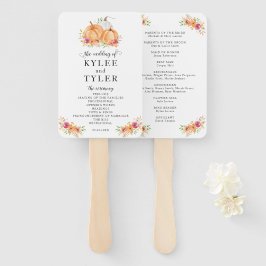 Fall Pumpkins Hochzeitsprogramm Hand Fans Fächer