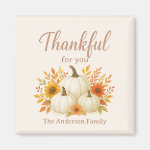 Fall Pumpkins & Sonnenblumen Eleganter Erntedank Magnet