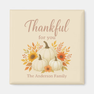 Fall Pumpkins & Sonnenblumen Eleganter Erntedank Magnet