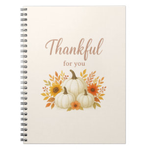 Fall Pumpkins & Sonnenblumen   Eleganter Erntedank Notizblock