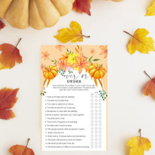 Fall Pumpkins - über oder unter Brautparty