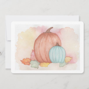 Fall Pumpkins und Blätter Dankeskarte
