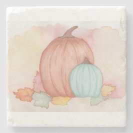 Fall Pumpkins und Blätter Steinuntersetzer