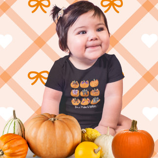 Fall Pumpkins und Coquette Bows Baby Strampler
