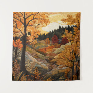 Fall Quilt Tapestry Wandteppich