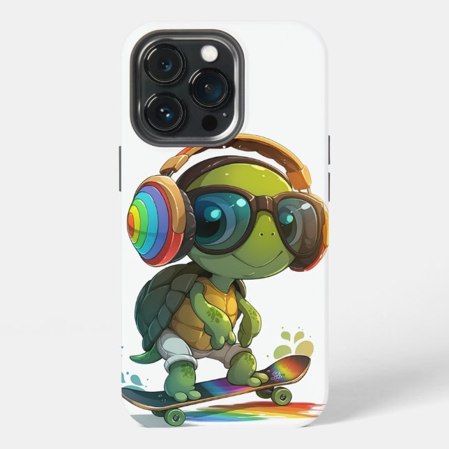 Fall "Radical Turtle Skateboarder iPhone" iPhone Hülle (Hinten)