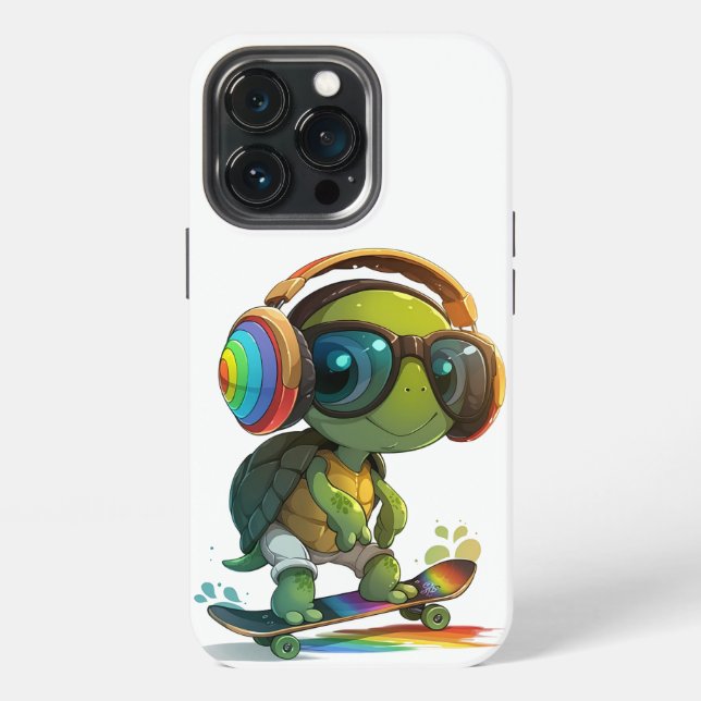 Fall "Radical Turtle Skateboarder iPhone" iPhone Hülle (Hinten)
